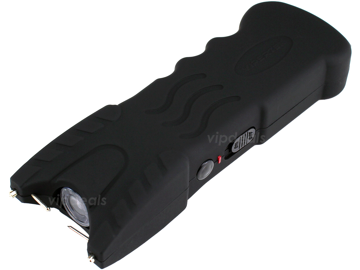 VIPERTEK Stun Gun VTS-979 - BLACK 500 BV Heavy Duty Rechargeable LED Flashlight