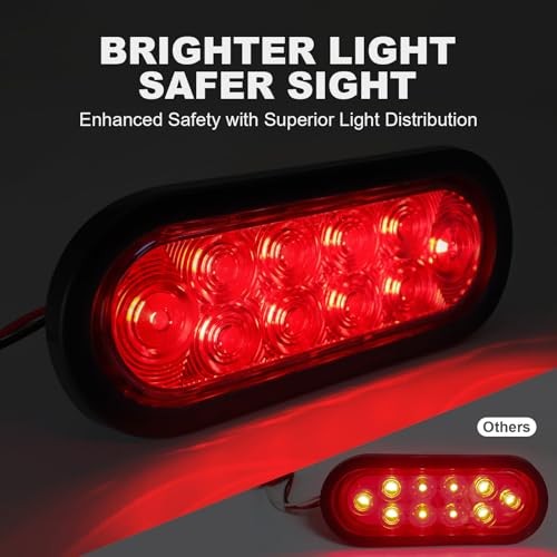 Magnetic Wireless Trailer Lights, Rechargeable LED Trailer Light for Black