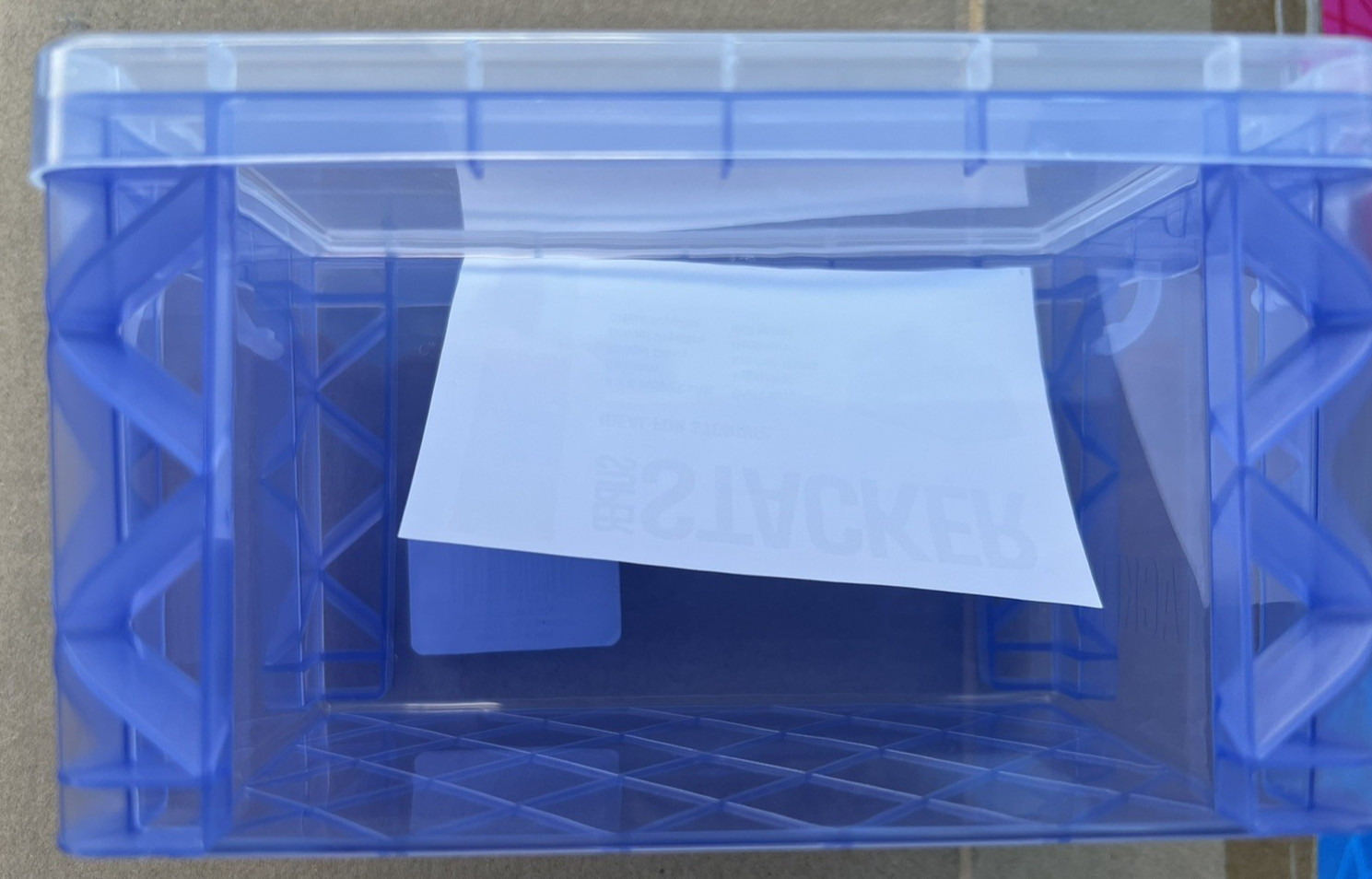 Storage Studios Super Stacker Storage Box-3.6"X4"X6.5" Assorted Colors Lot of 6