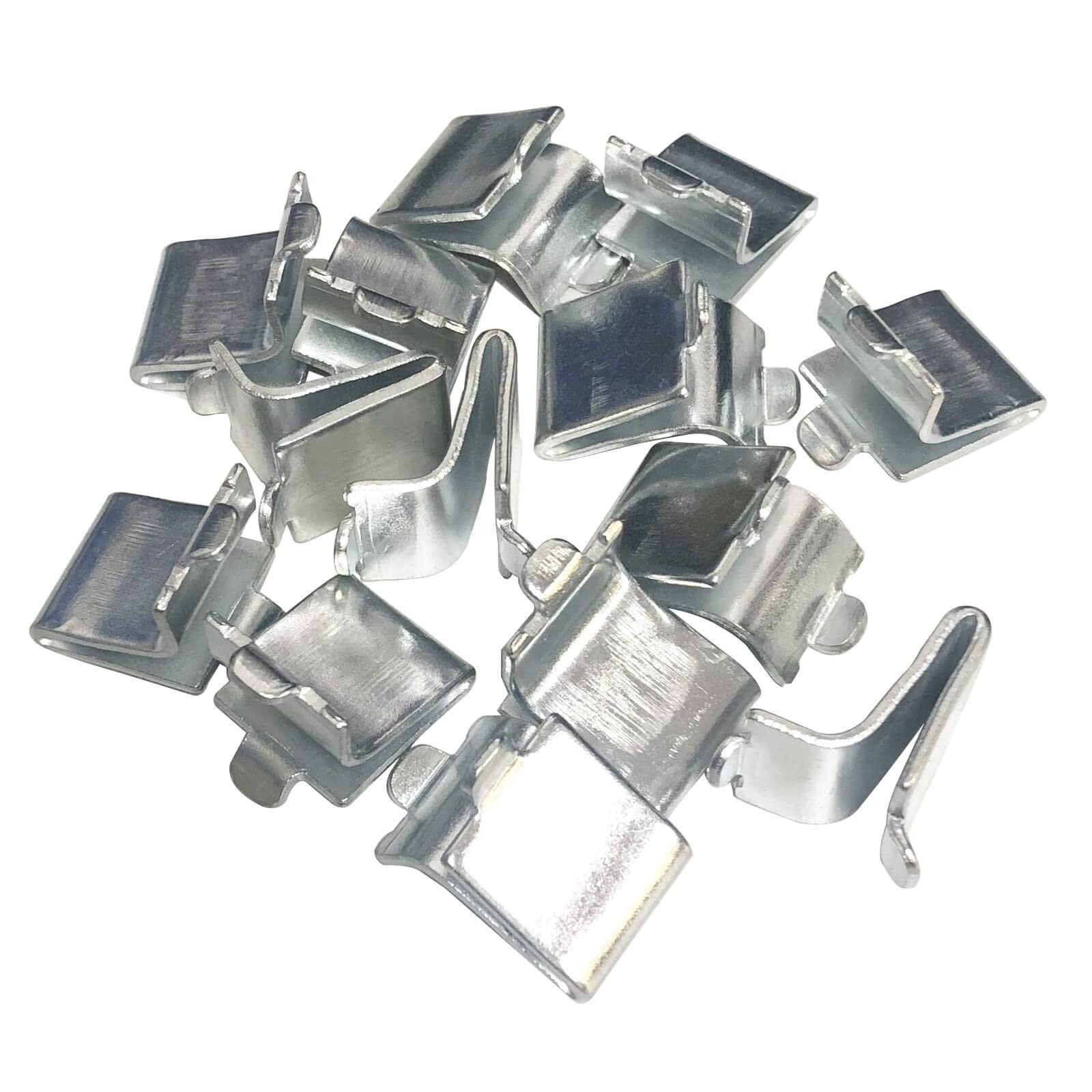 40 Pieces Adjustable Steel Pilaster Shelf Support Clips Hardware Fastener Metal