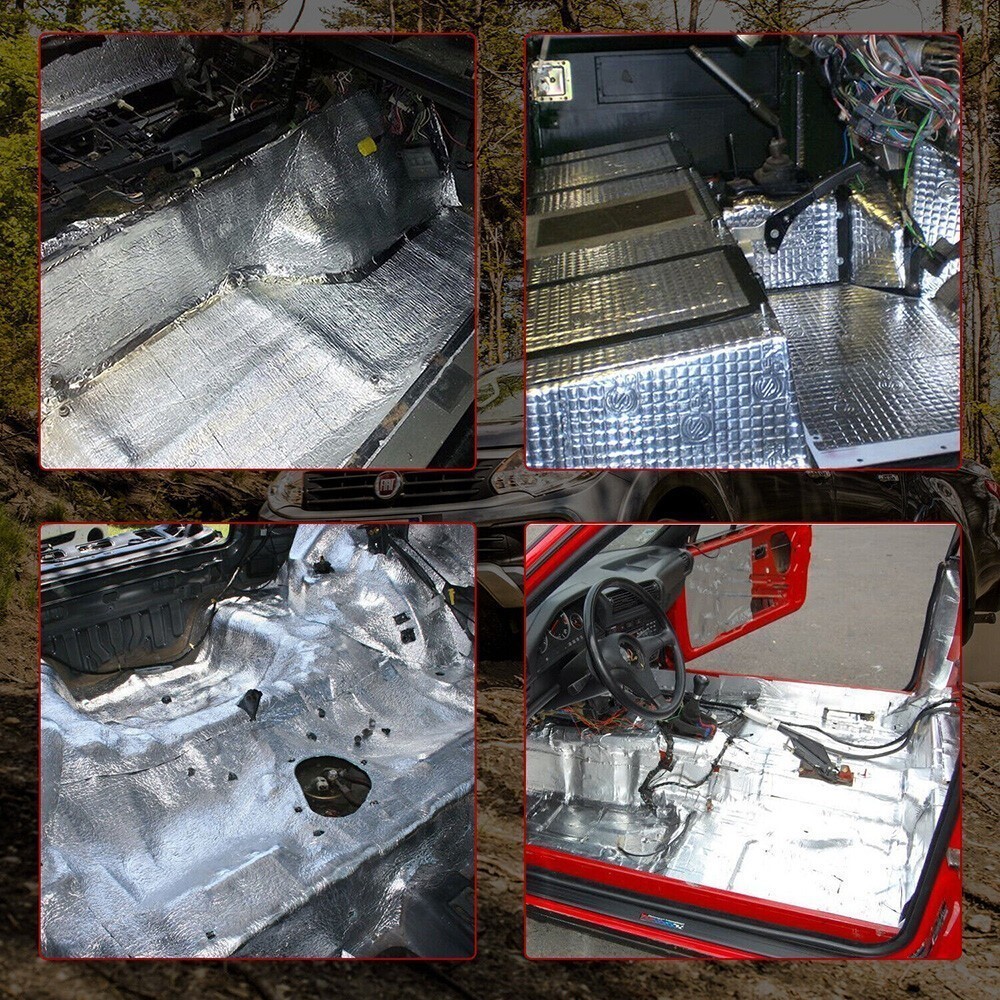 Heat Shield Sound Deadener Pad Car Firewall Thermal Noise Proof Insulation Mat