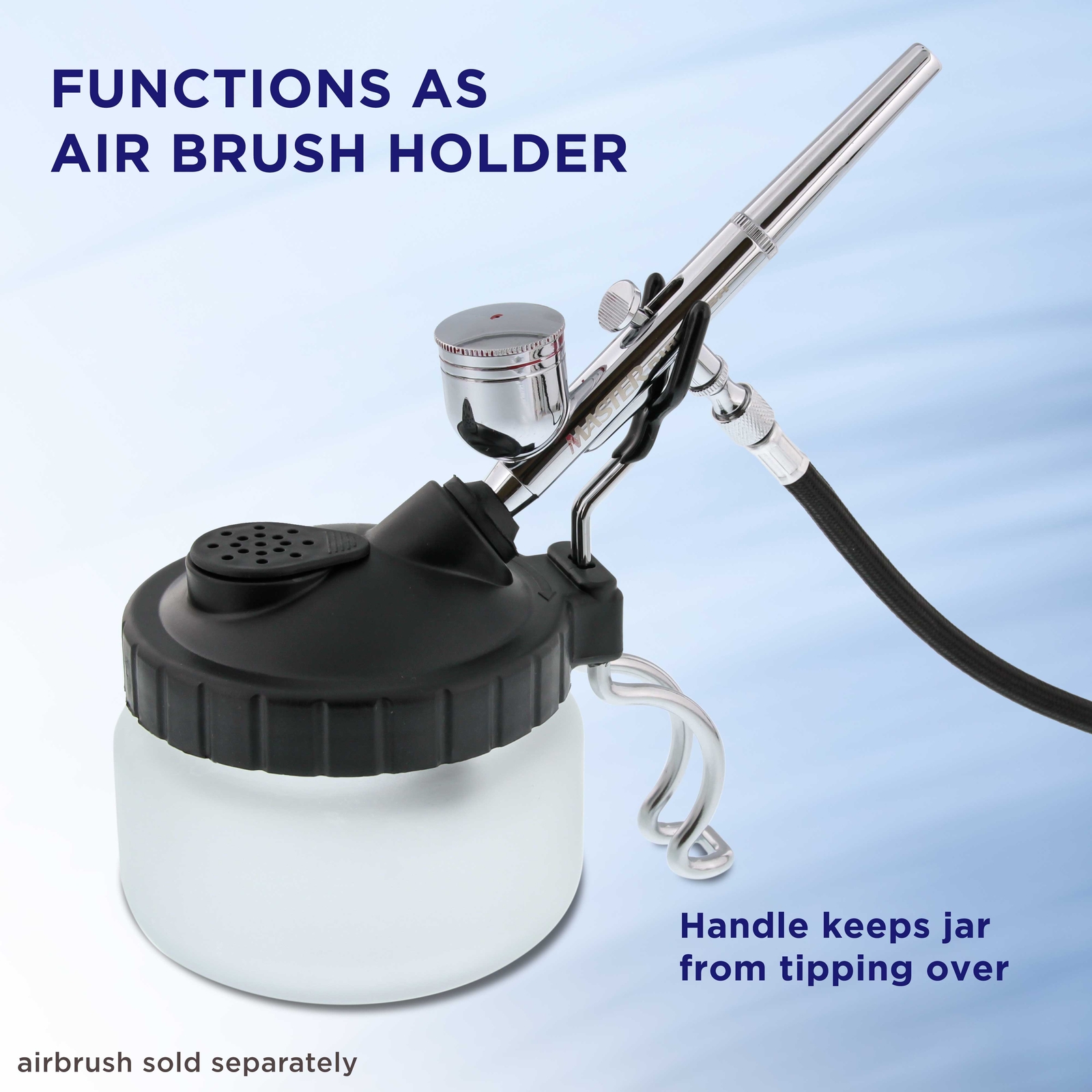 Airbrush 3 in 1 Cleaning Pot with Holder; Cleans Out Art Paint, Holds Airbrush