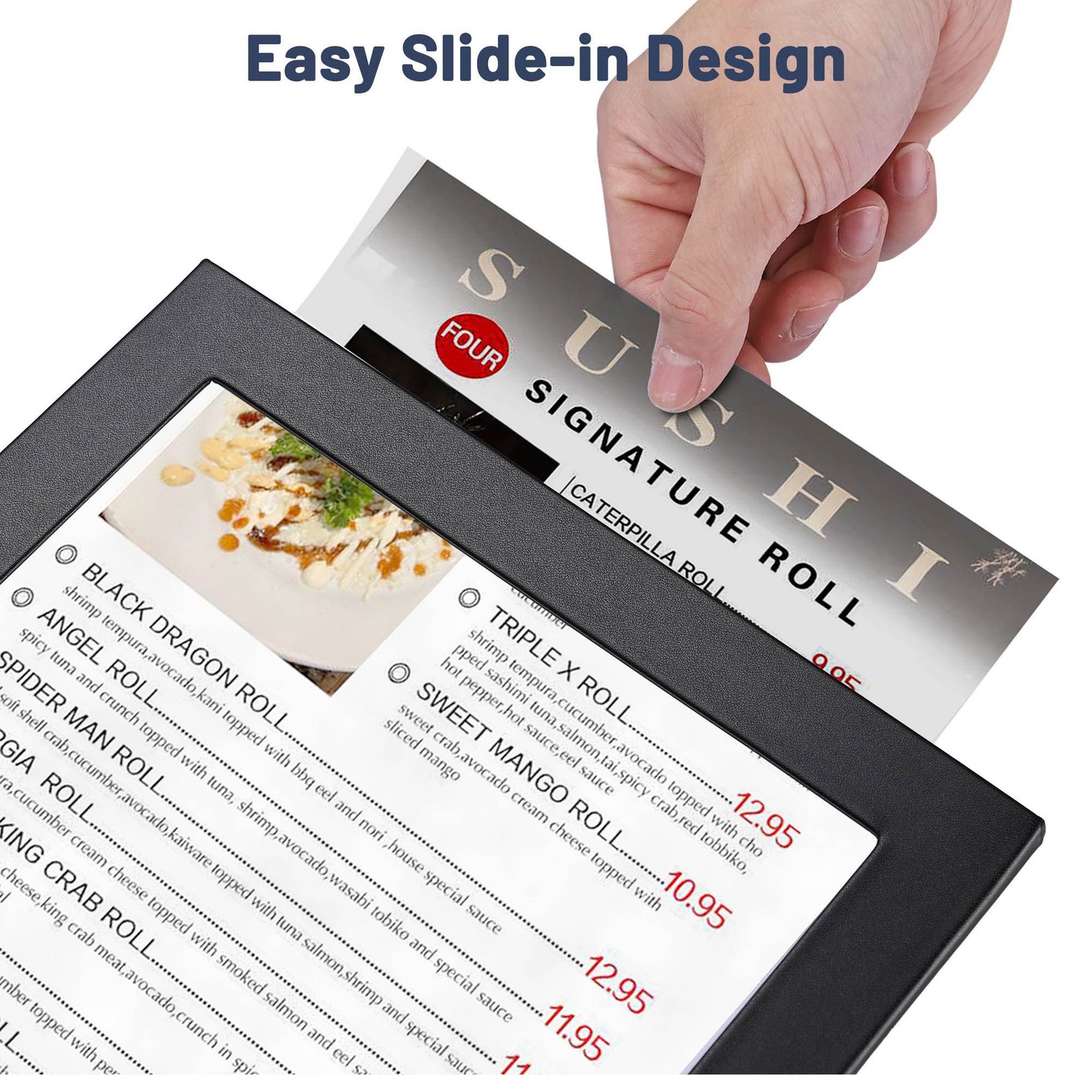 WeChef Set of 2 LED Backlit Menu Holder Cover Table Tent Fits A5 Size & 8"x11"