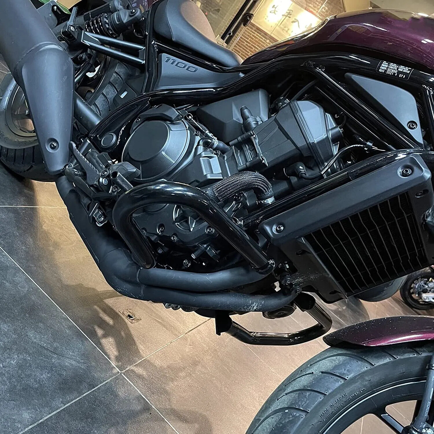 2021-2024 For Honda Rebel 1100 DCT CMX1100 Black Highway Engine Guard Crash Bars