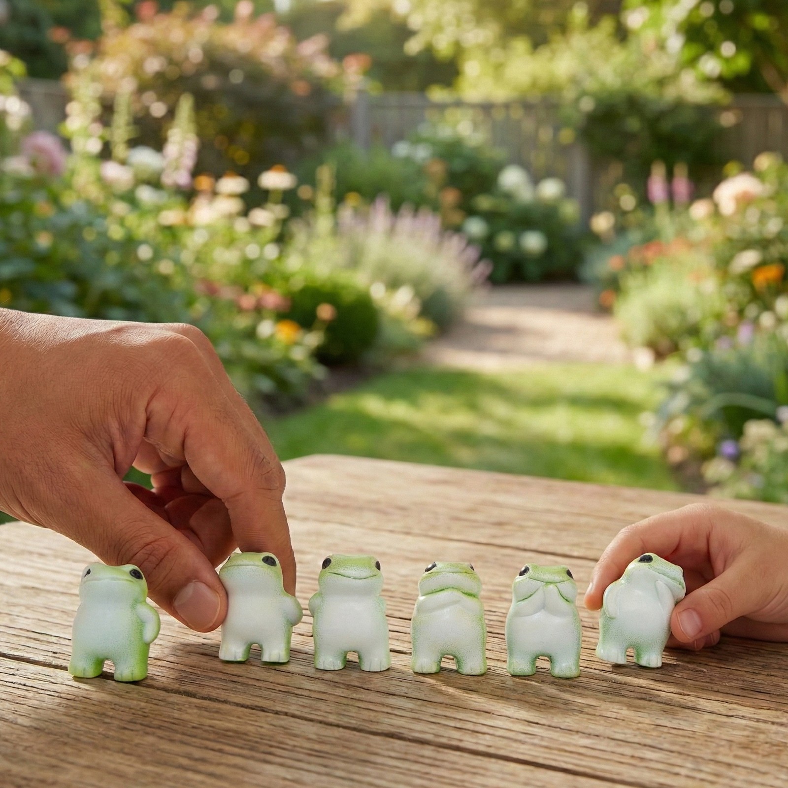 18-Piece Mini Resin Frog Figurines - Cute Garden Accents for Hiding & Decor