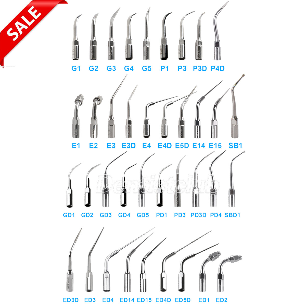 Dental Ultrasonic Scaler Handpiece/Tips/Wrench/fit EMS Woodpecker/DTE/SATELEC