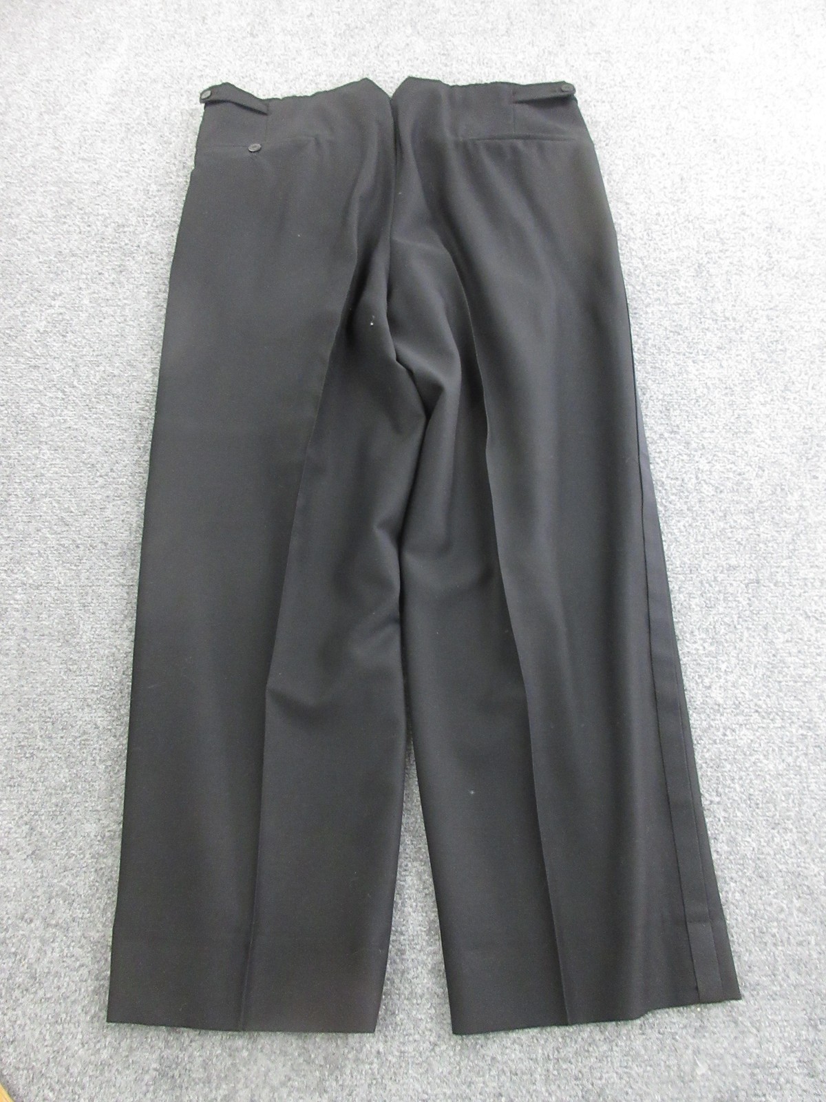 Oxxford Clothes Tuxedo Suit Mens 44 38x29 Black Super 100s Wool Peak Lapel