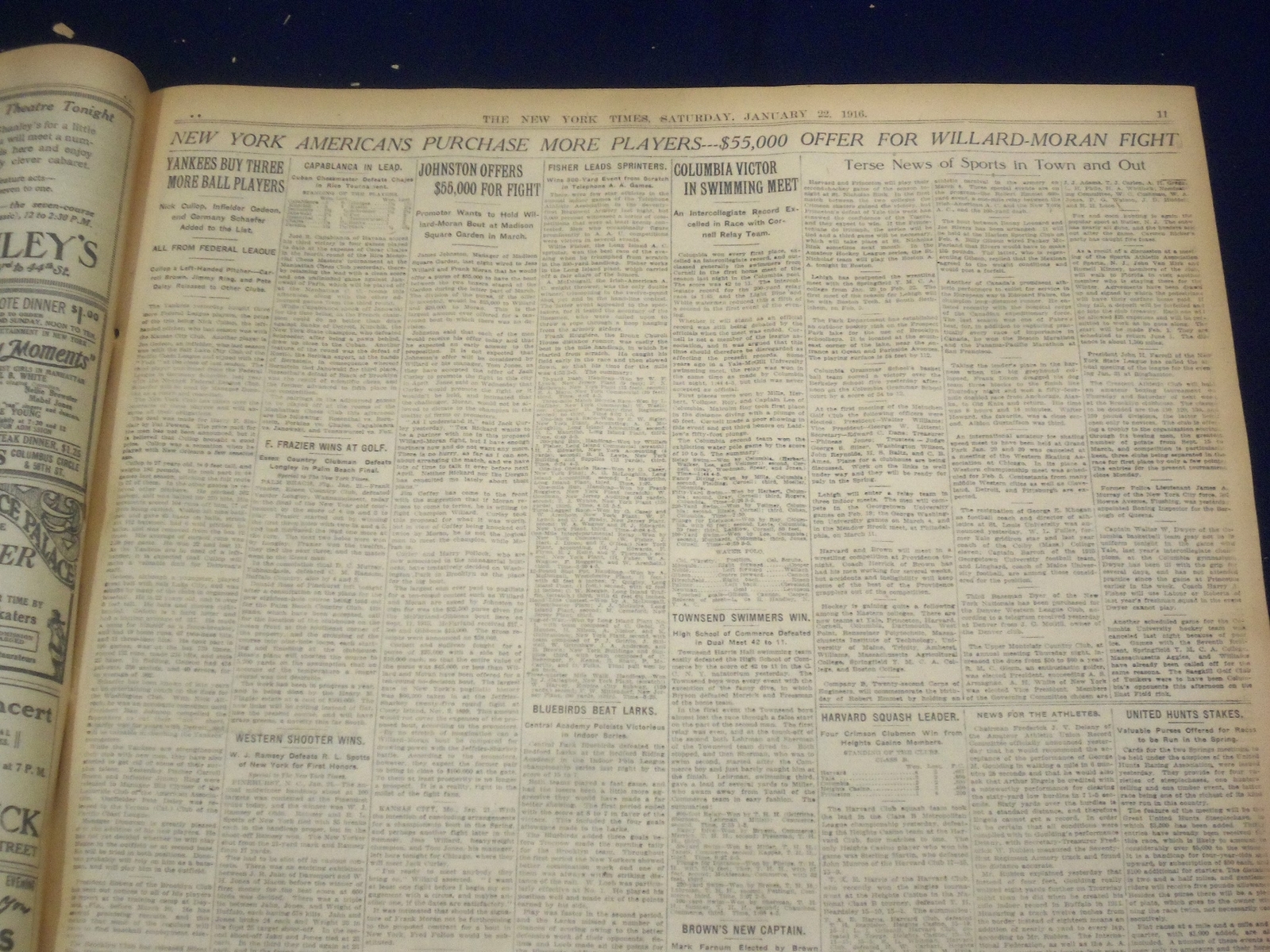 1916 JANUARY 22 NEW YORK TIMES - MEXICO TO HAVE A NEW CAPITAL - NT 9069