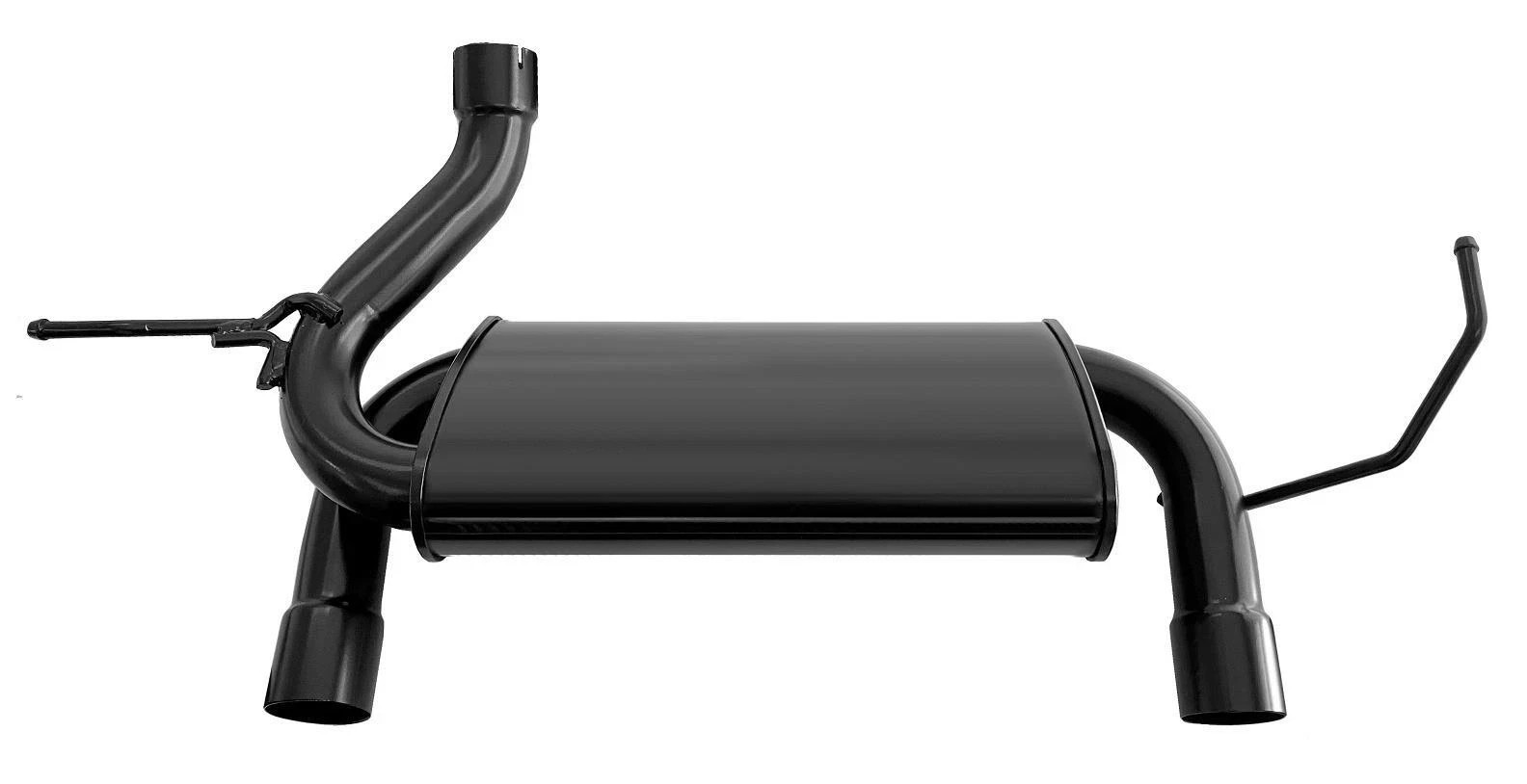 For 2007- 2018 Jeep Wrangler JK Matte Black Dual AxleBack Exhaust System 2DR 4DR