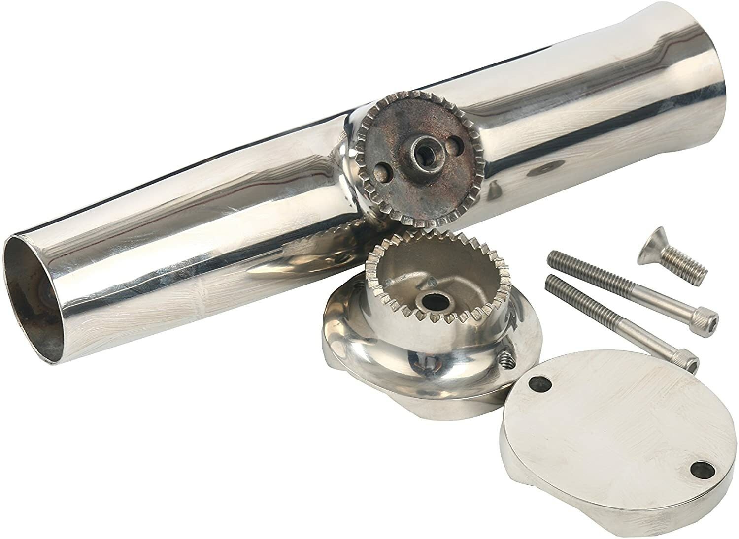 Amarine Made 2 Pack Stainless Clamp on Fishing Rod Holder for Rails 1-1/4" to 2"