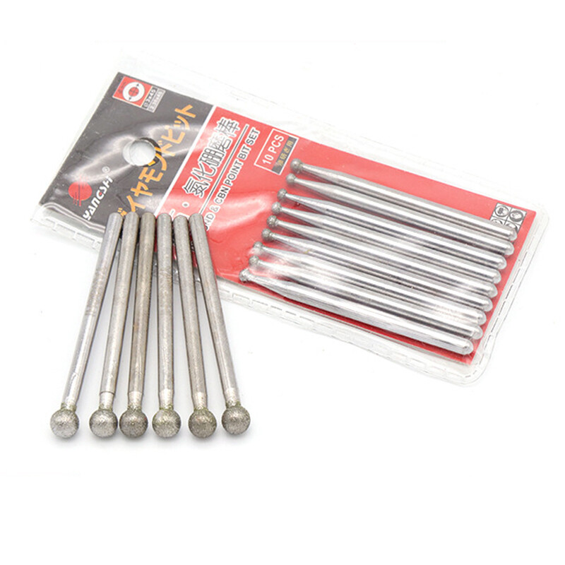 Ball Diamond 1.5mm - 6mm Grinding Burr Point Engraving Bits for Dremel Rotary