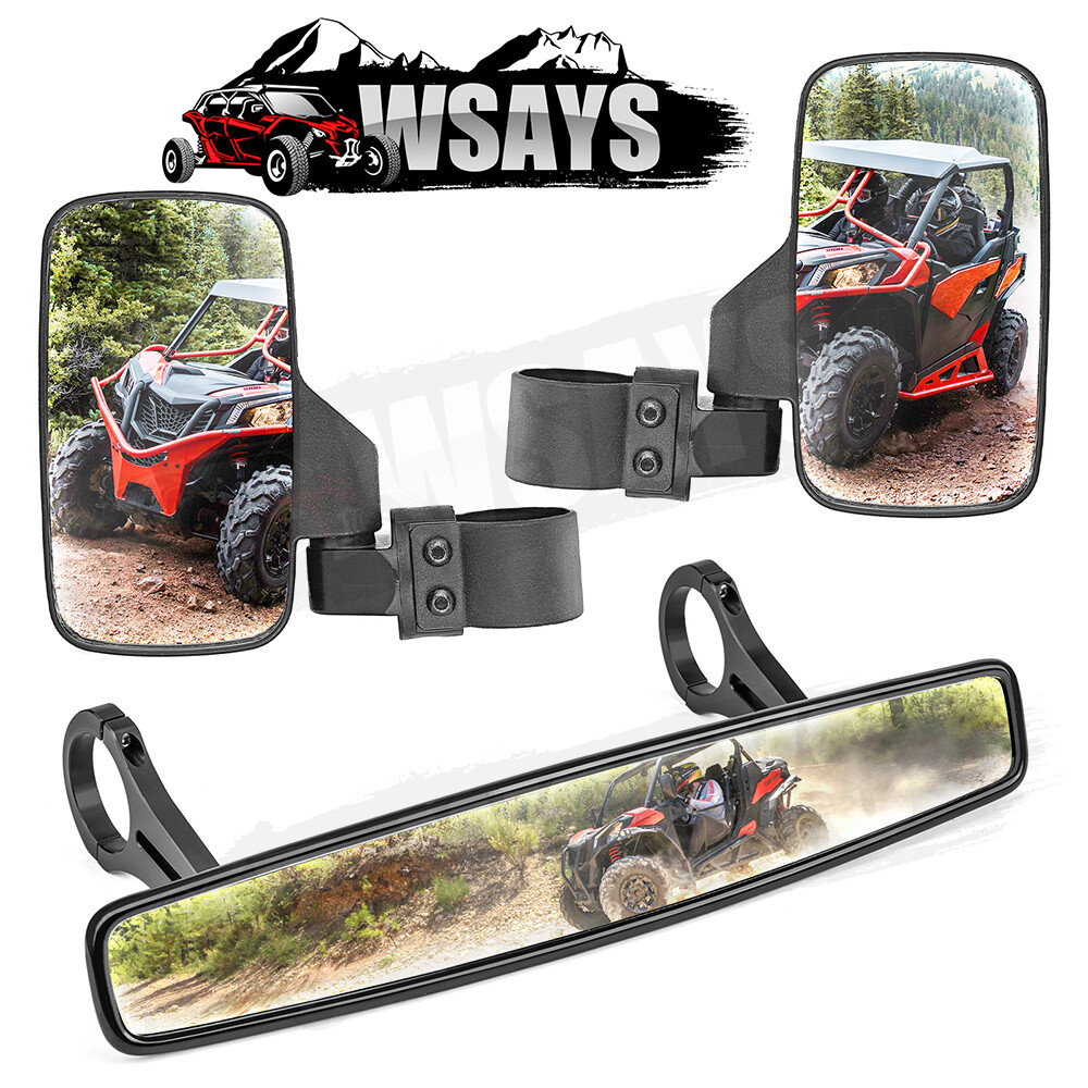 Fits Honda Pioneer 1000 1000-5 2016-2022 Rear-View Wide Center Side Mirrors Set