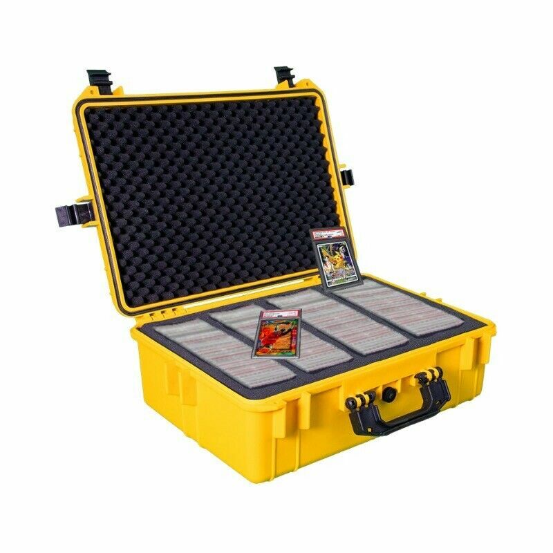 EXTRA LARGE XL ORANGE WATERPROOF STORAGE TRAVEL CASE PSA / BGS GRADED CARD SLABS