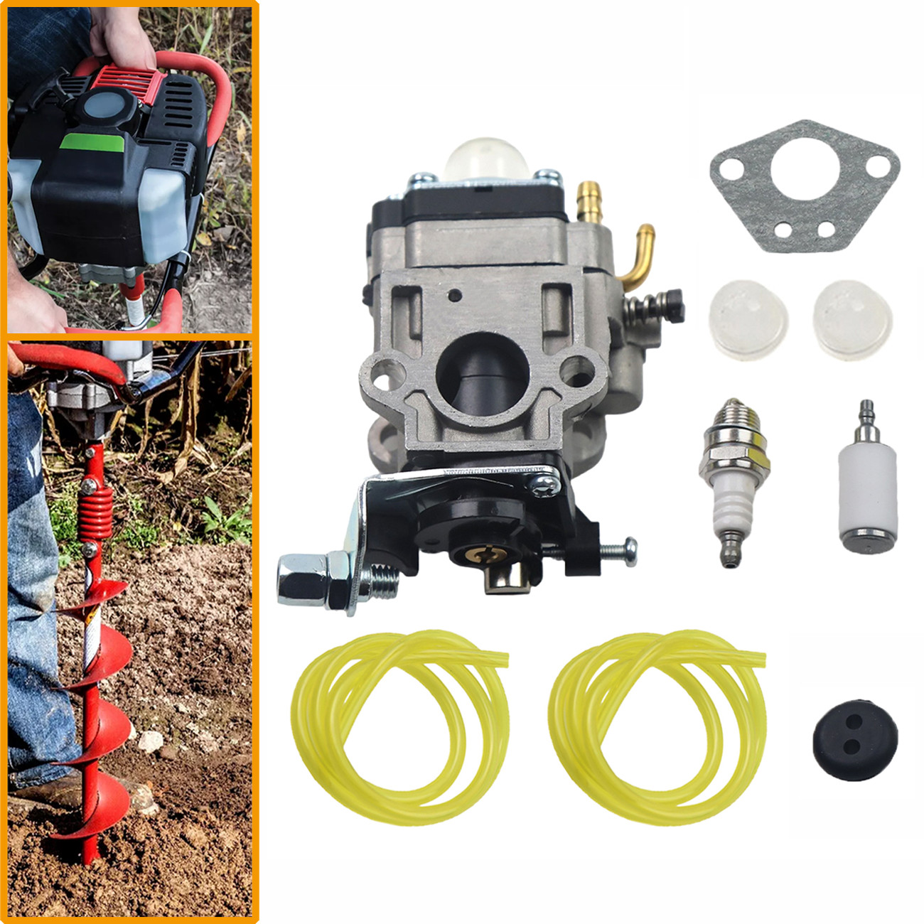 Earthquake E43 MC43 Carburetor Kit - 300486 for 43cc 51.7cc Augers Tillers