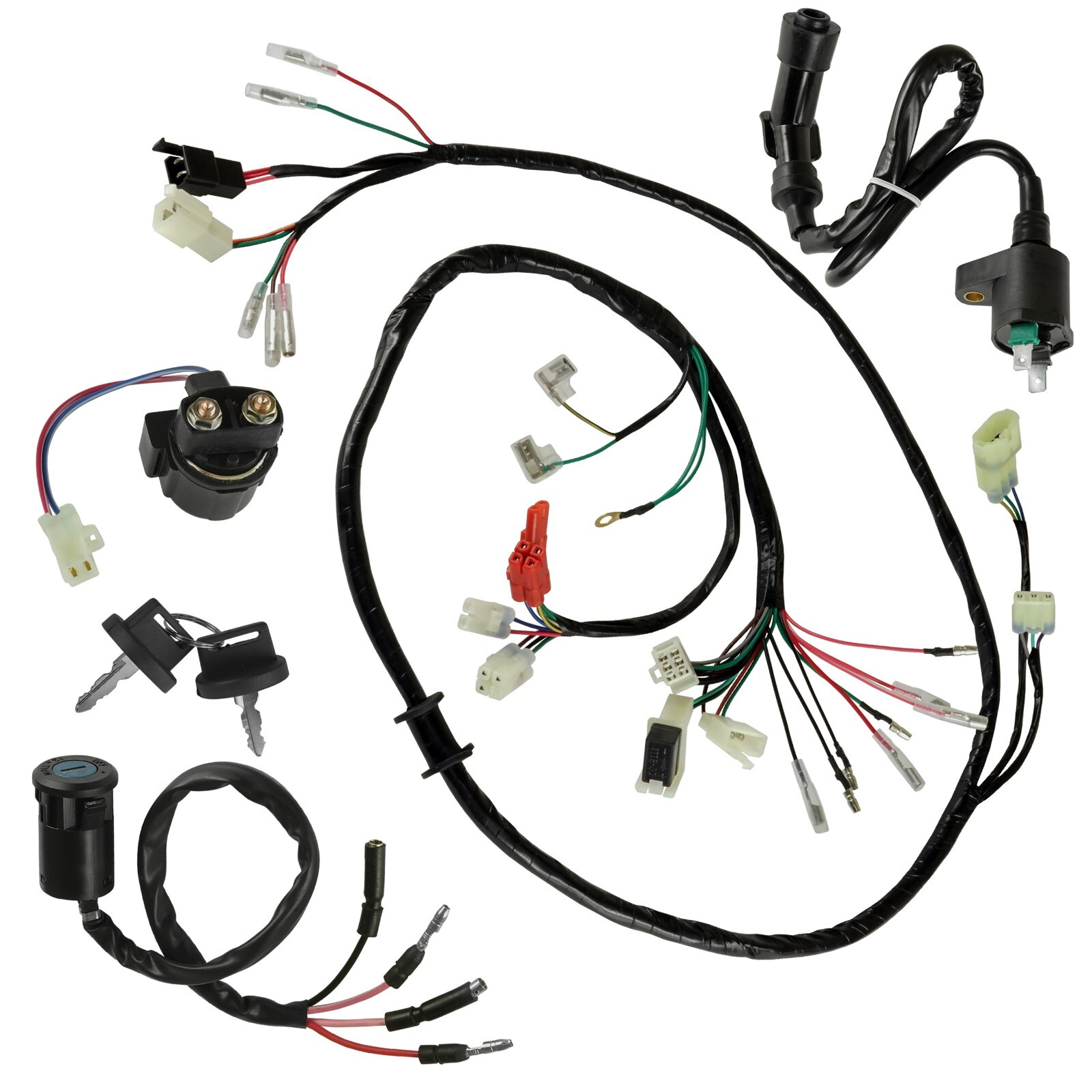 Wire Harness / Starter/ Ignition Key Switch ,Coil Honda FourTrax TRX 300 1994-95