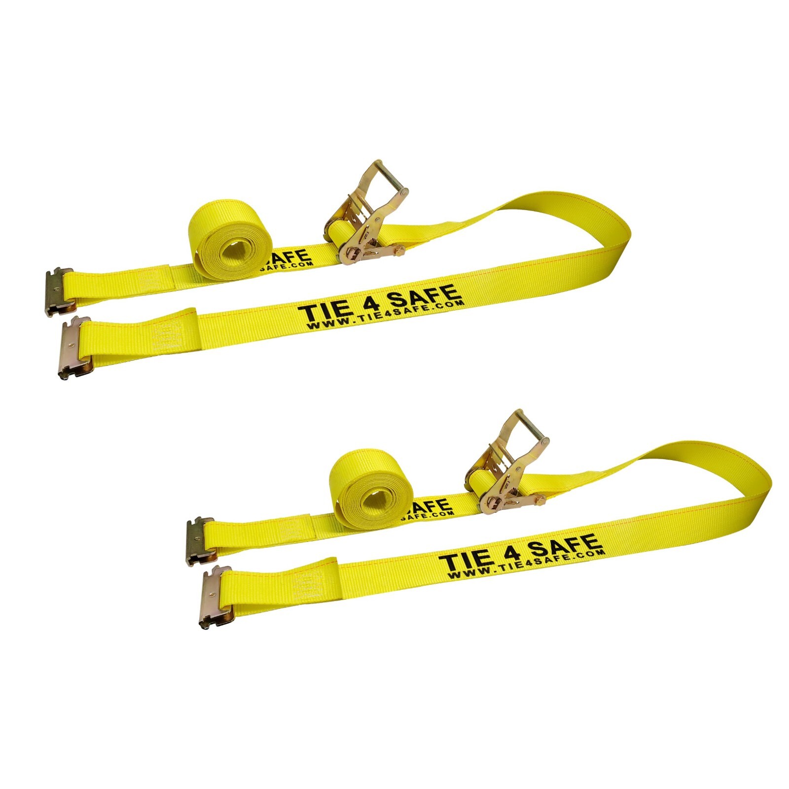 2 Pack 2" x 12' E-Track Ratchet Tie Down Strap Truck Trailer Enclosed Cargo Van
