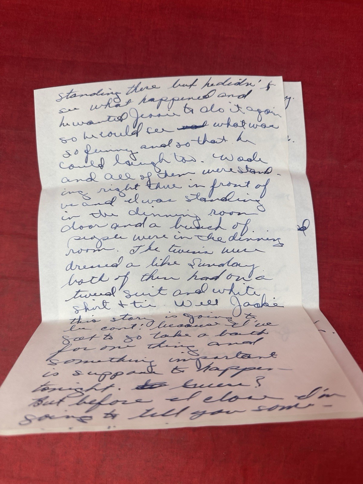 Cursive Handwritten 1948 Love Letter 8 Pages Ephemera Movie Prop Vintage July 6