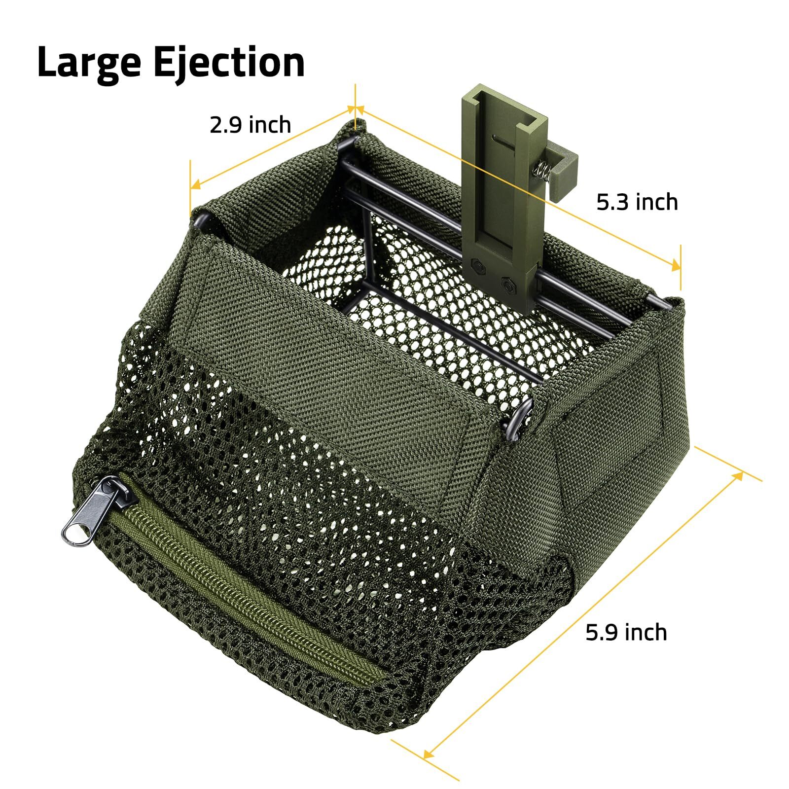 Brass Shell Catcher Net with Picatinny Rail Mount Heat Resistant Mesh Universal