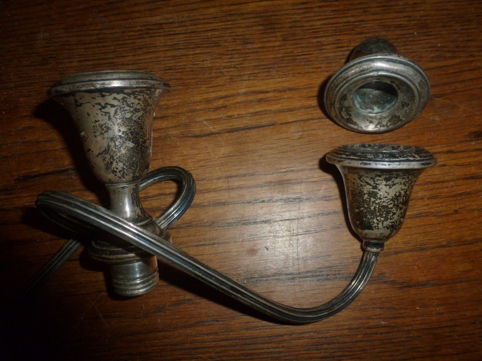 Antique Vintage Gorham Sterling Candelabra Arm Top Only Parts Damaged