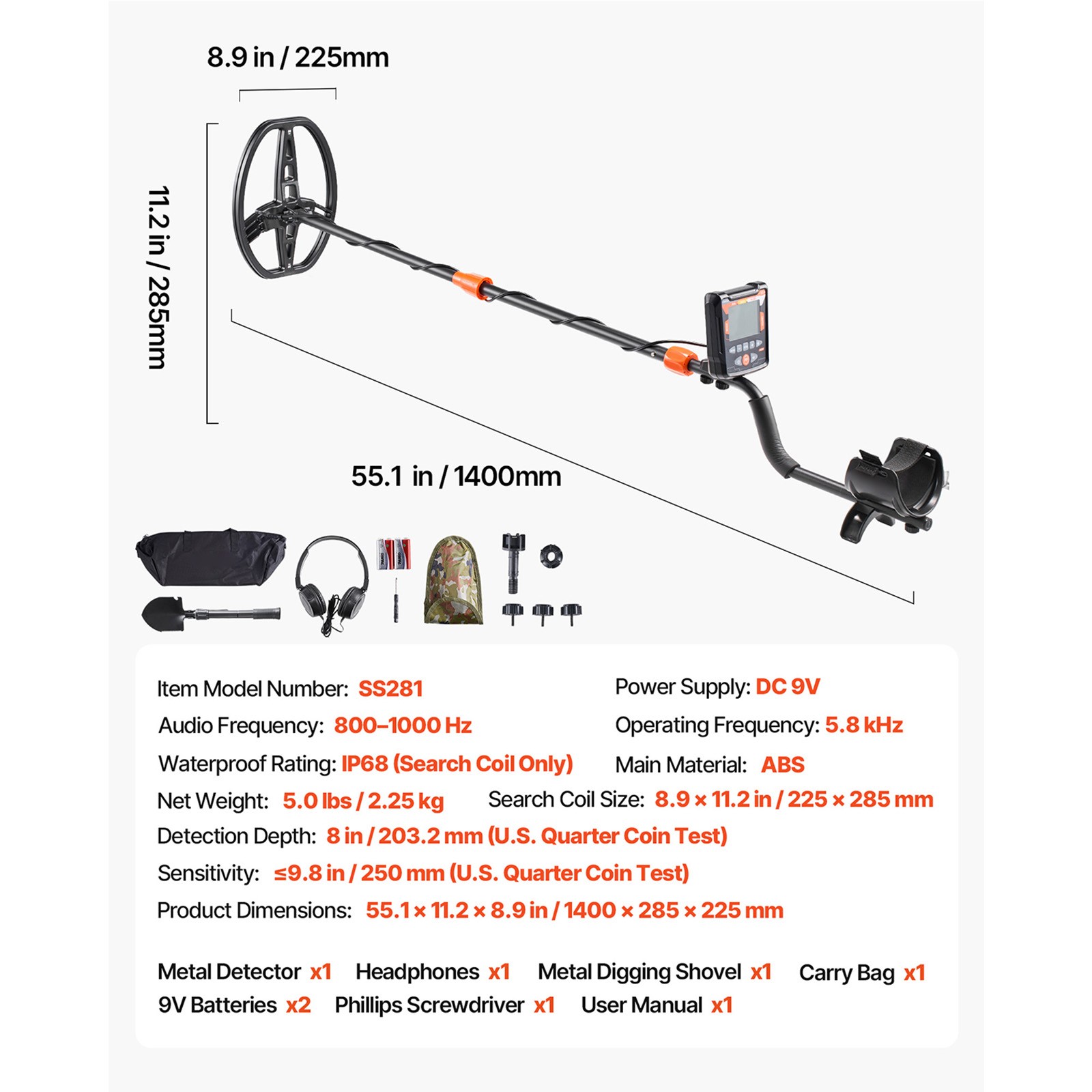10 Inch LCD Metal Detector Waterproof Gold Digger Deep Sensitive Coil Hunter