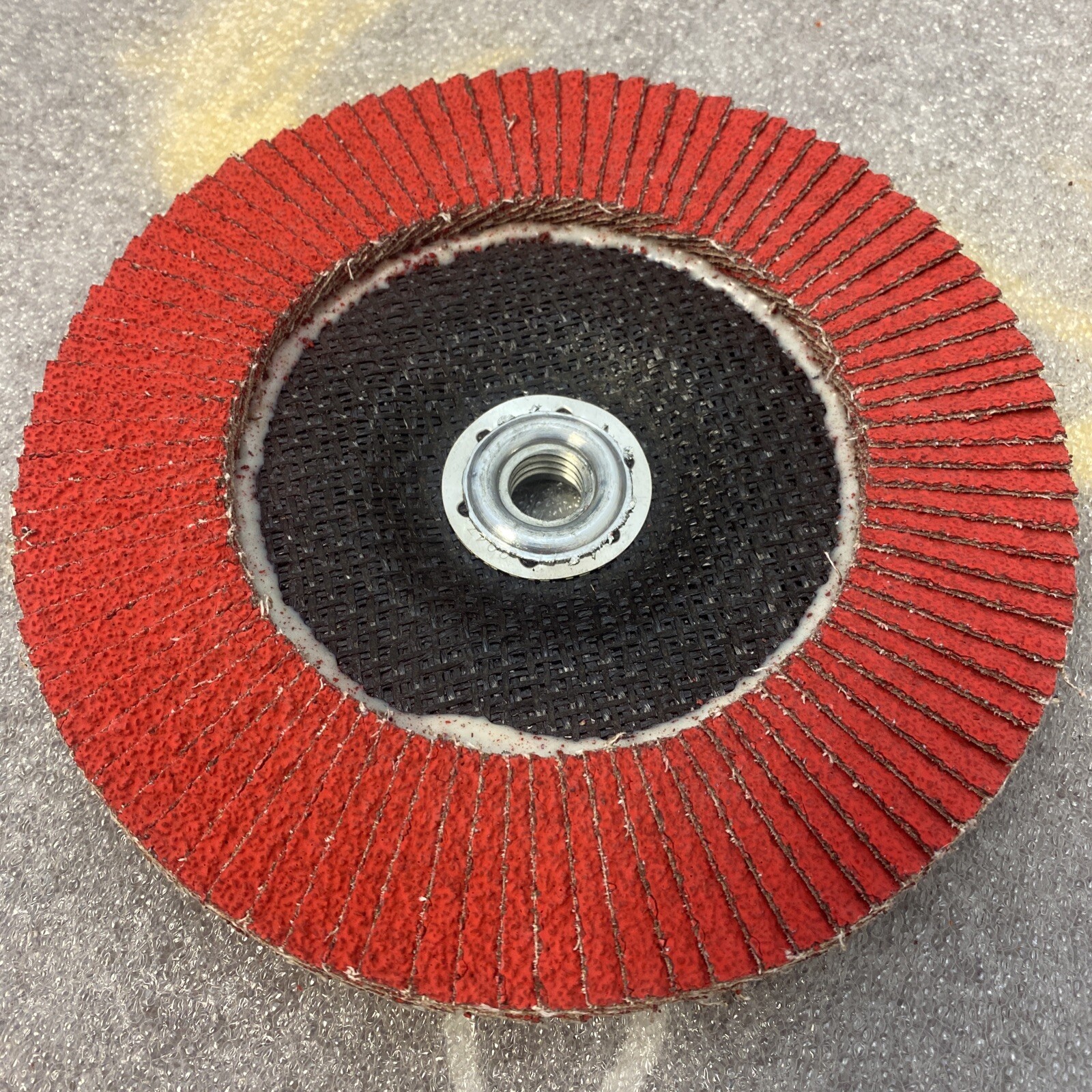 7" x 5/8"-11 Type 27 36-Grit Ceramic Flap Disc w/ Fiberglass Backing