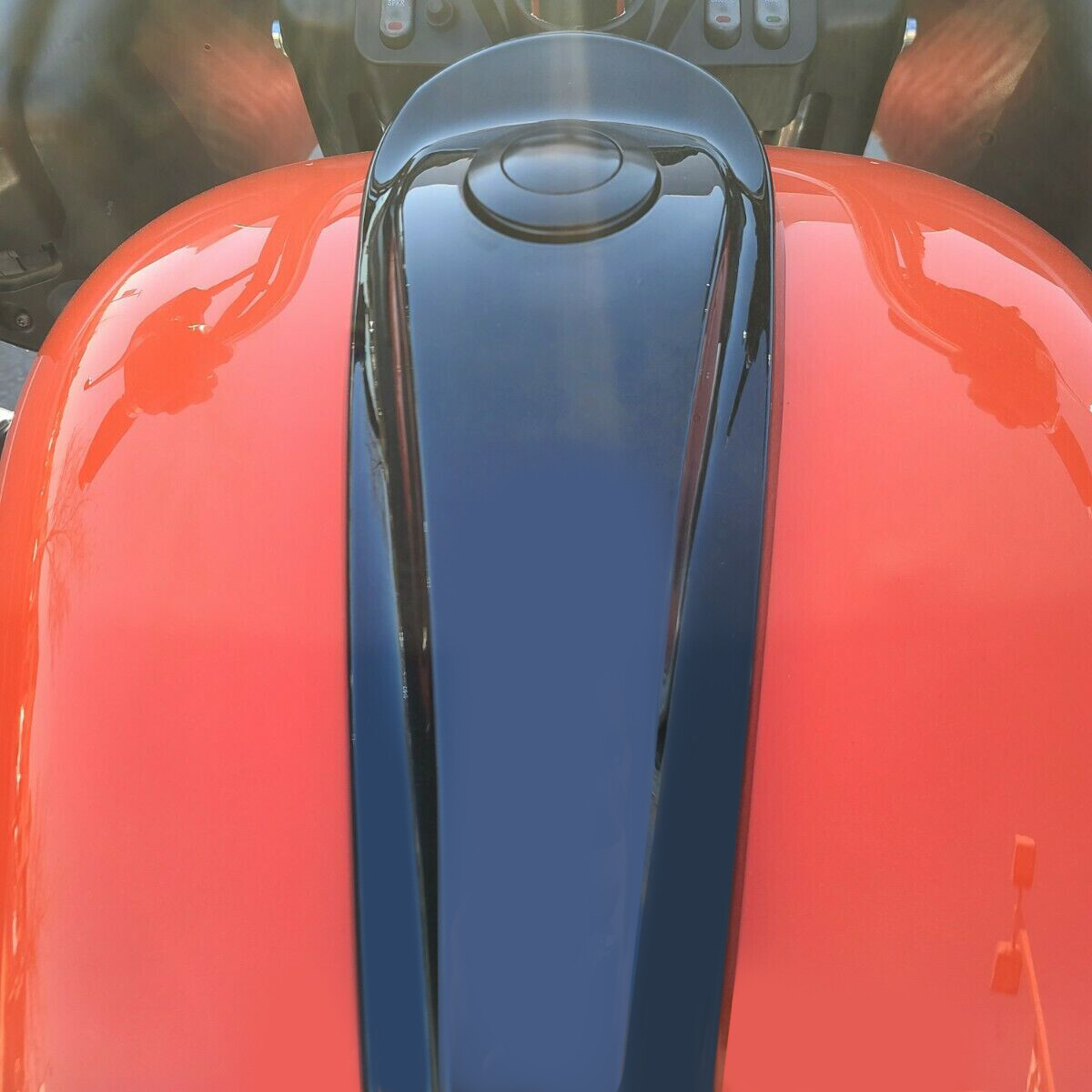 For Harley Street Glide 08-23 Glossy Black Dash Fuel Console Gas Tank Cap Cover