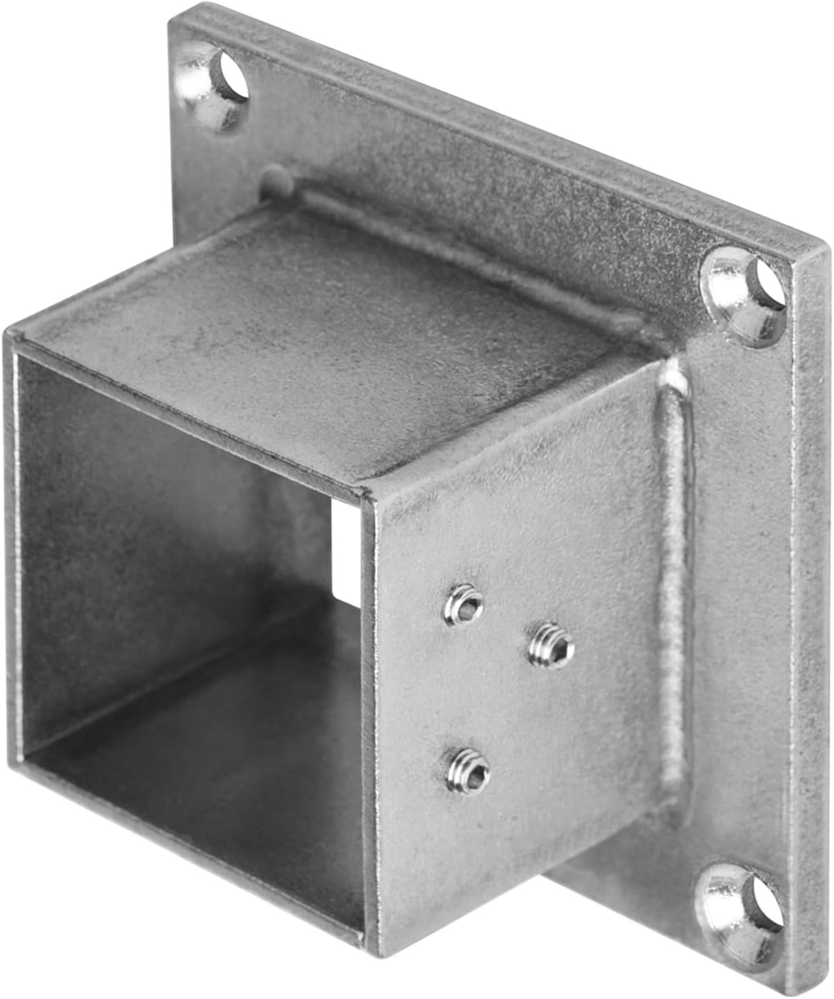 4 PCS 2" Square Post Flange Base, 304 Stainless Steel Deck Rail Mount Bracket fo