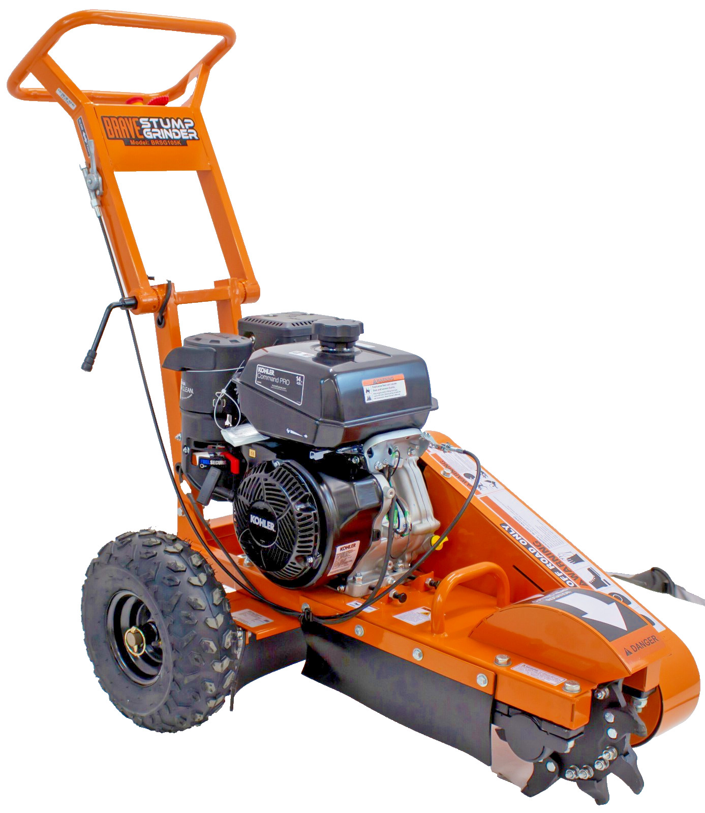 Brave Stump Grinder | 14 HP Kohler Engine - 12" Cutter Wheel - CLOSEOUT PRICE