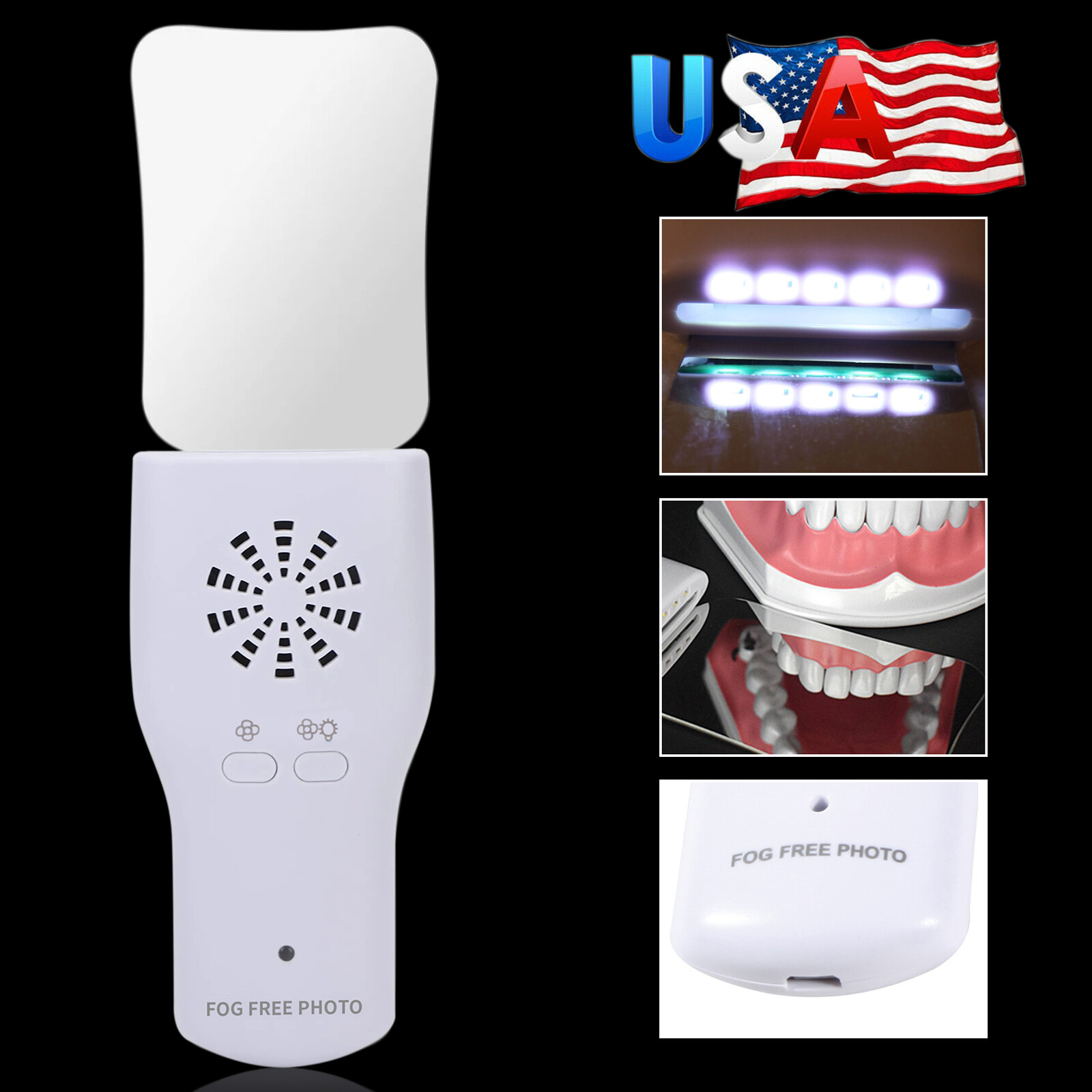 Dental Occlusal Mirror Fog Free LED Intra Oral Photo System 4 Mirrors Anti-Fog