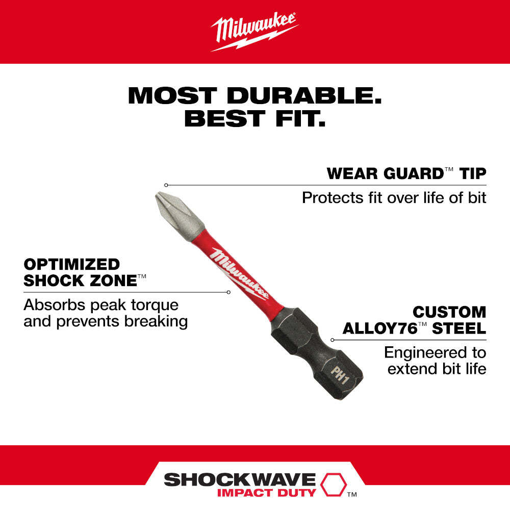 Milwaukee 48-32-4097 SHOCKWAVE Impact Duty Drill/Drive Set - 60PC