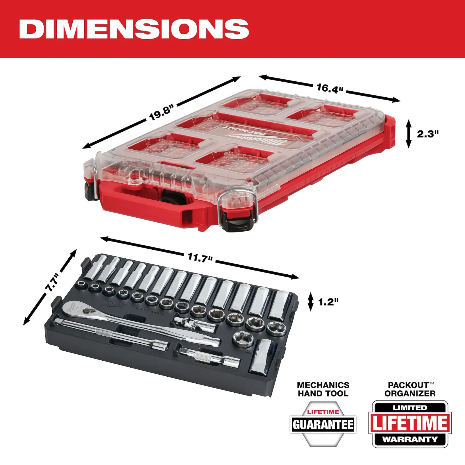 Milwaukee 48-22-9482 3/8Dr Ratchet & Socket Set Metric 32 Pcs AUTH USA DEALER