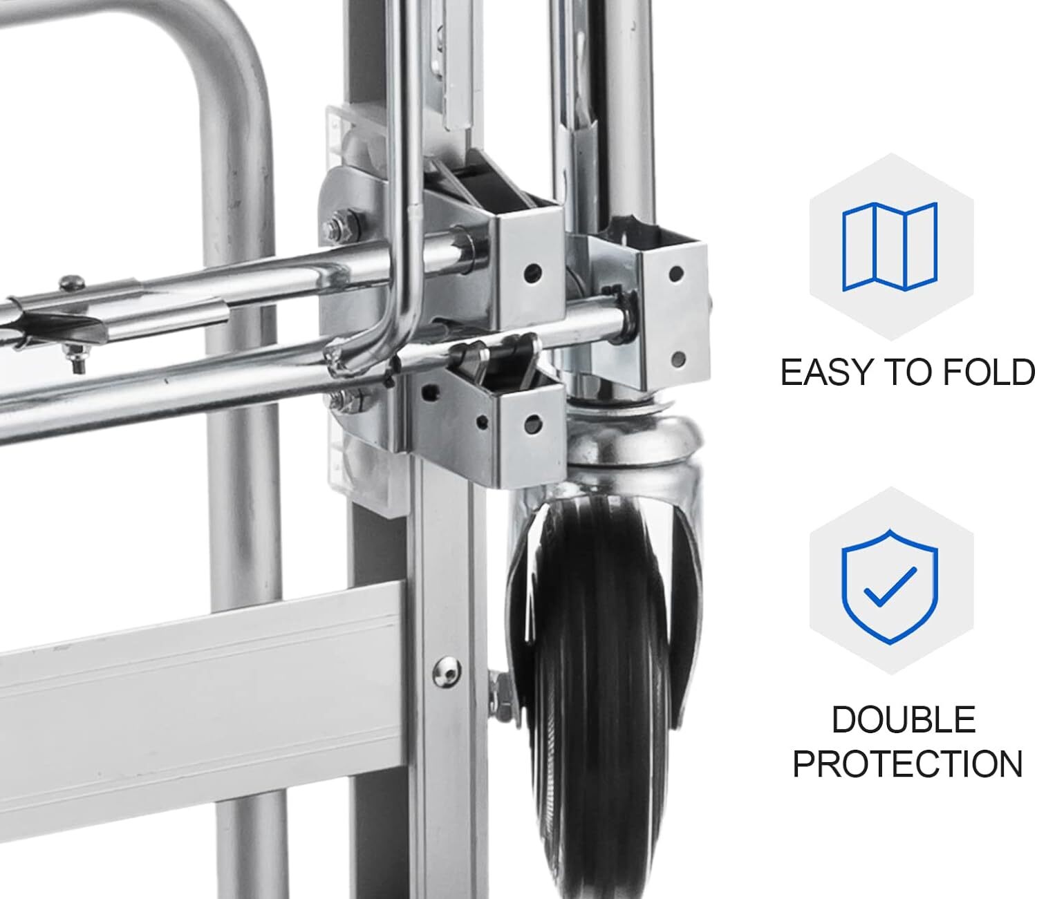 Aluminum Convertible Hand Truck 4-in-1 1000 Lbs Capacity Heavy Duty Dolly Cart