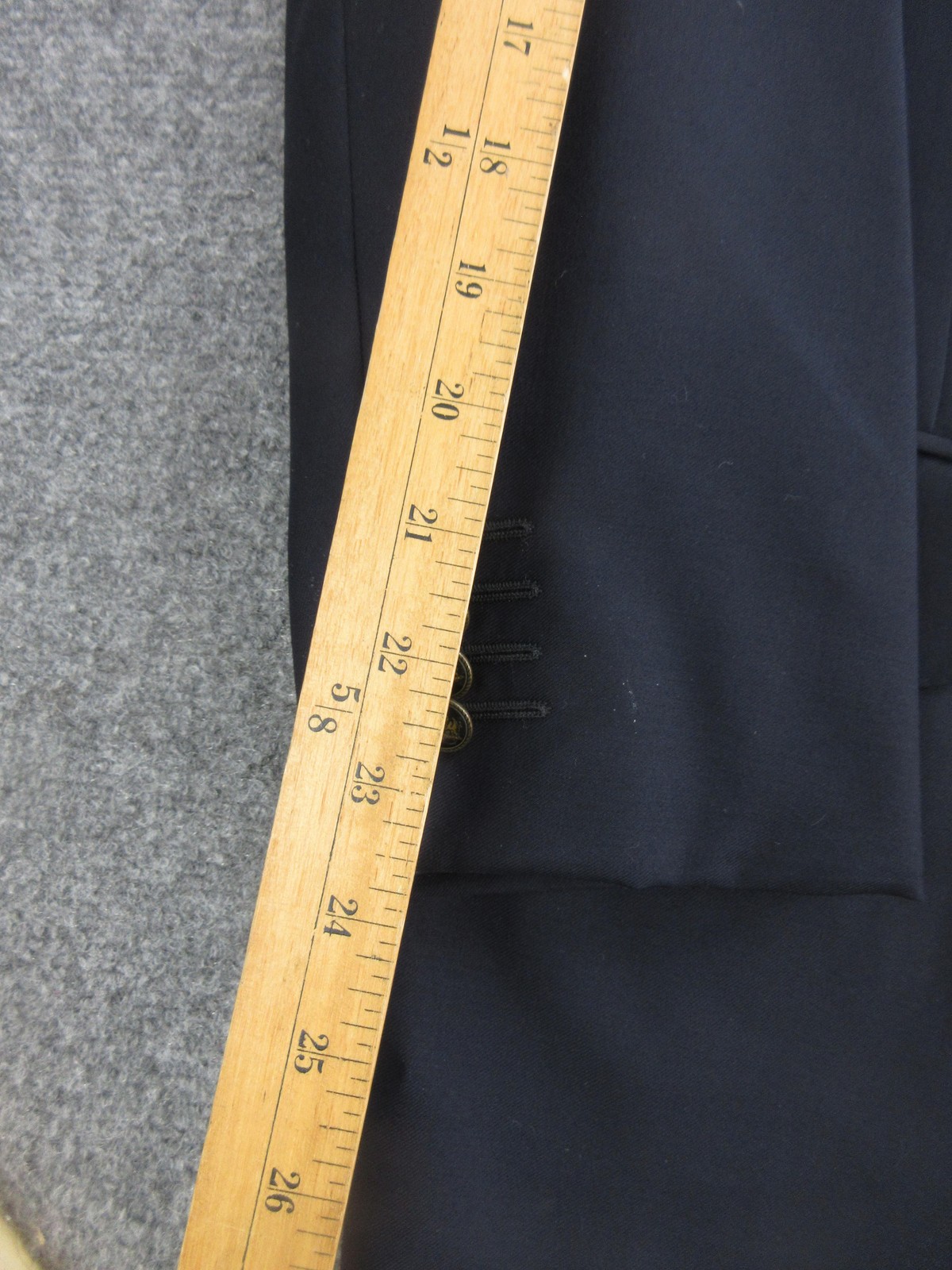 Oxxford Clothes Blazer Mens 44 Blue Super 100s Wool Two Button Sport Coat