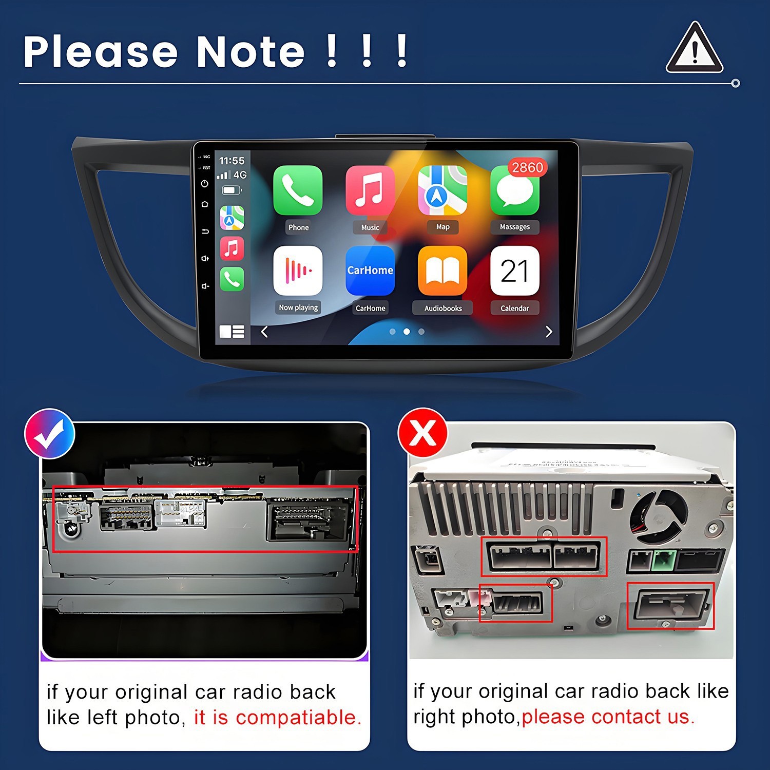 4+64GB Android 15 Car Stereo Radio for Honda CRV 2012-2016 GPS NAVI DSP WIFI BT