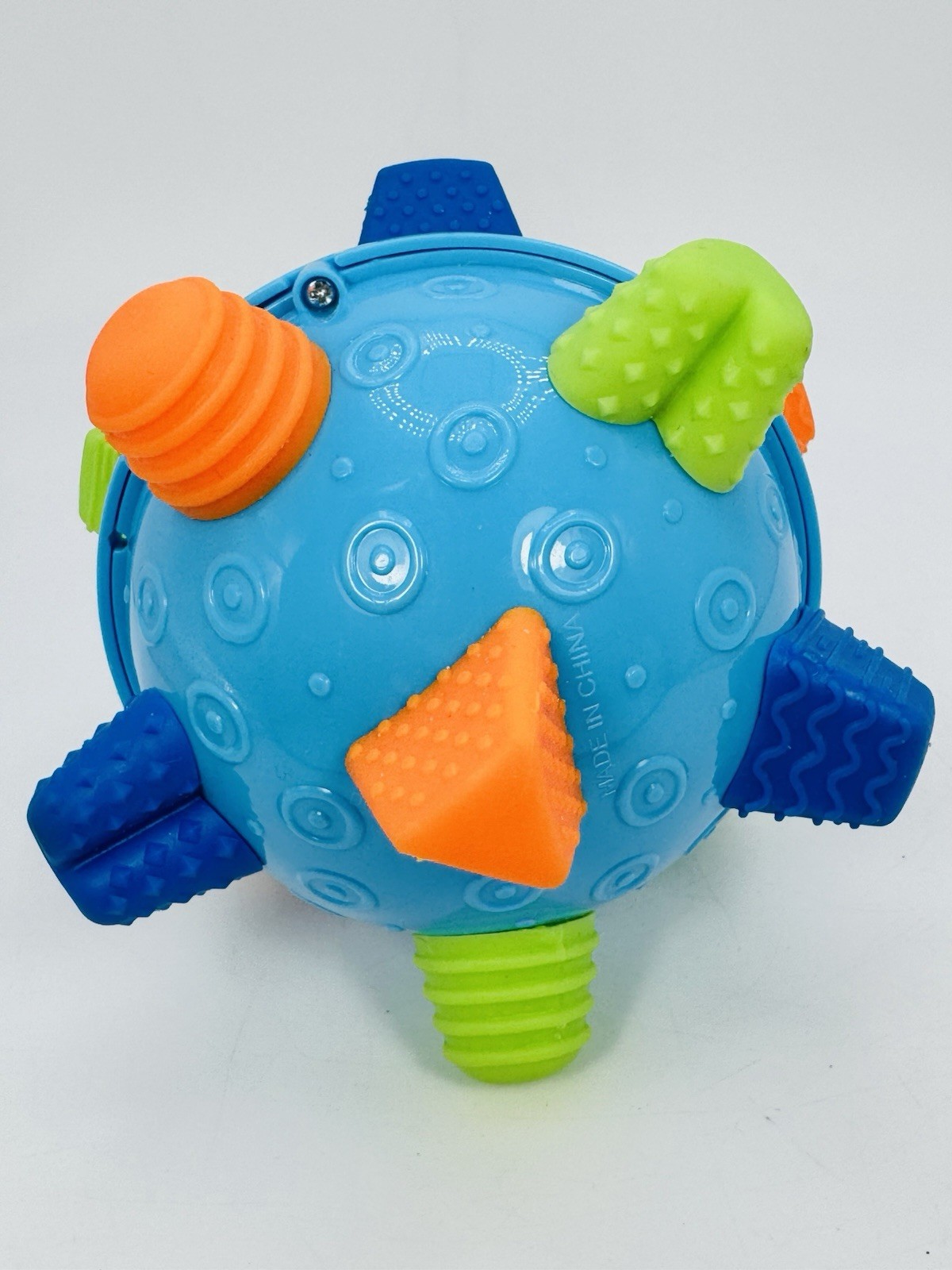 Bumble Ball Vibrating Bouncing Sensory Toy Aqua Blue Tested Works READ!