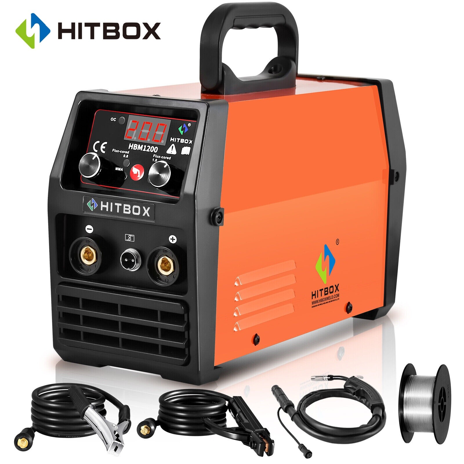 HITBOX 4 IN 1 Inverter Welder 110V 220V MMA Lift TIG MIG Gasless Spool Gun
