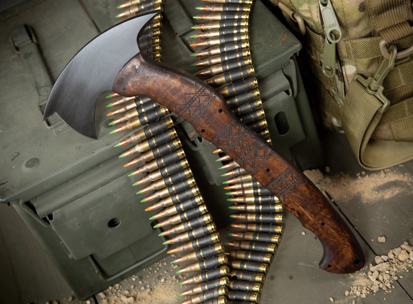 Set of 2 CUSTOM HANDMADE 15" REPLICA WINKLER RnD Tomahawk HUNTING/THROWING AXE