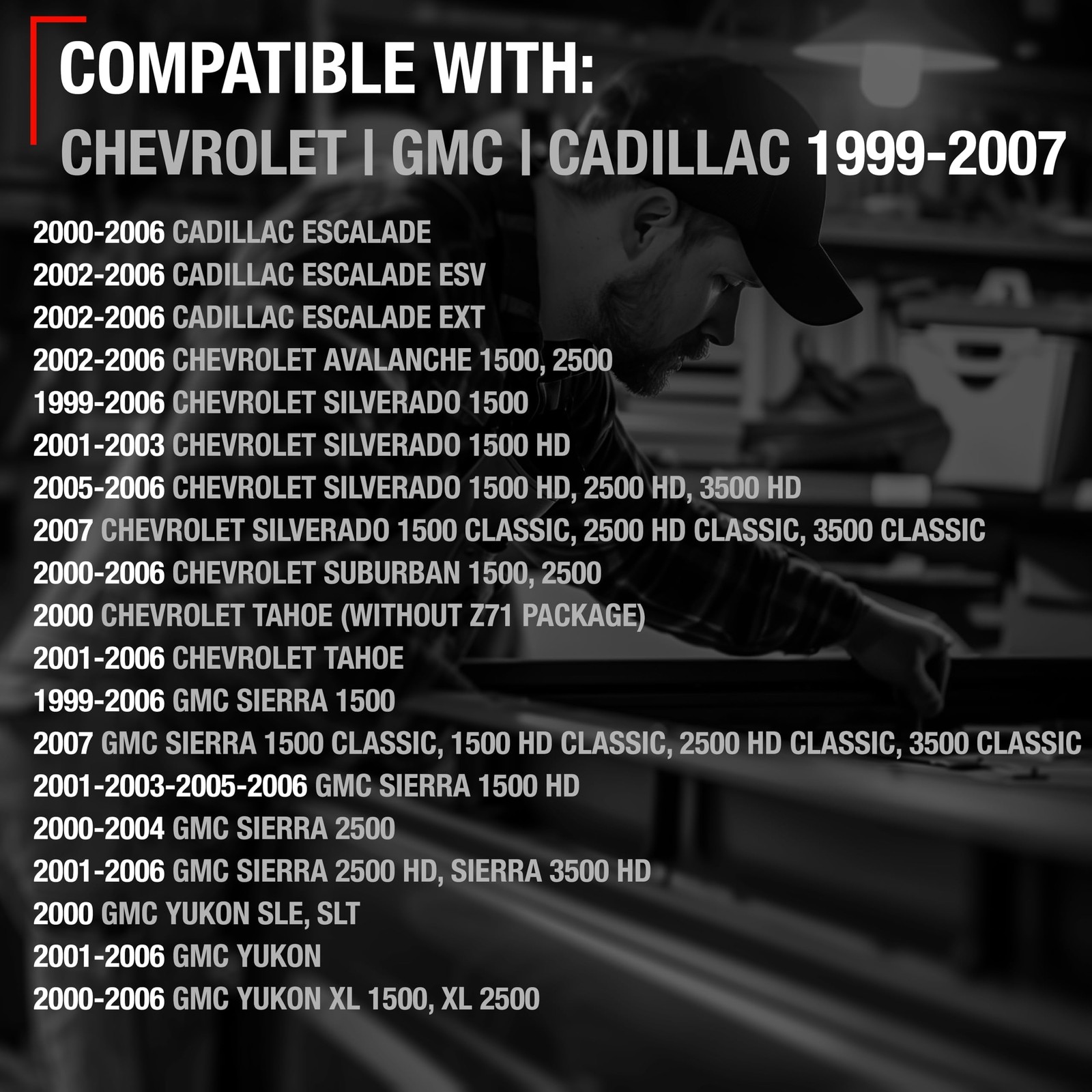 Exterior Door Handle, Left & Right for Chevrolet Avalanche Silverado; GMC Sierra