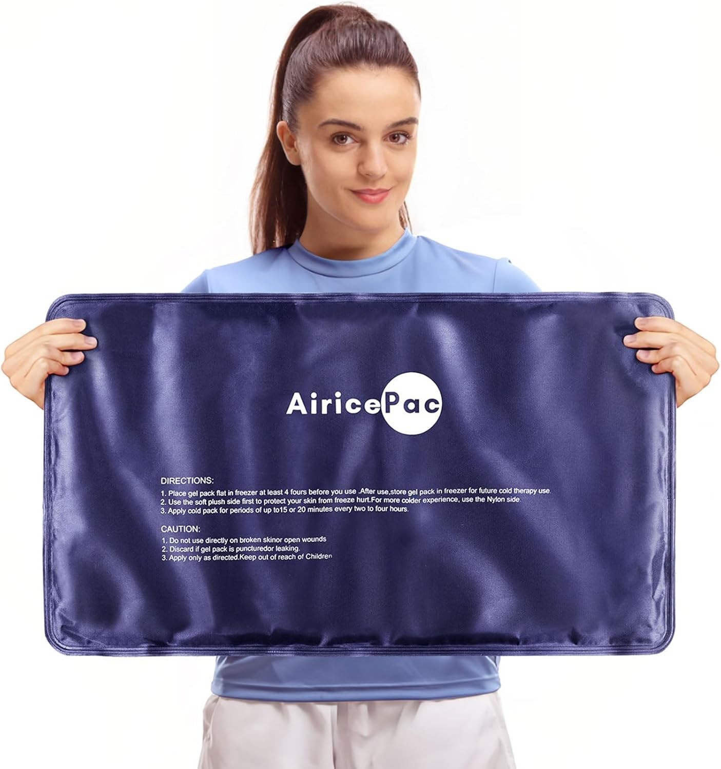 Extra Large Gel Flexible Back Ice Packs for Injuries Reusable 11”x 20” Cold Pack