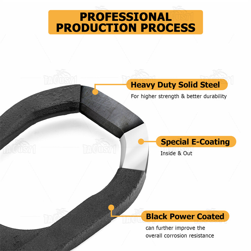 Front LH & RH For 2019-2024 Ram 1500 DT Black Tow Hooks W/ Hardware Heavy Duty