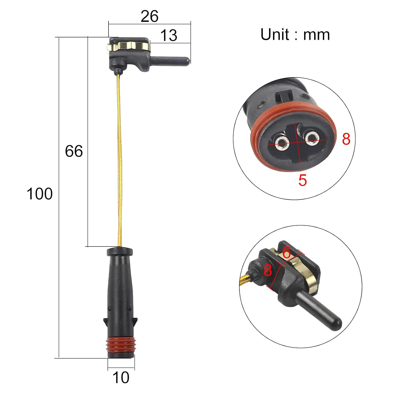 4pcs Front Rear Brake Pad Wear Sensor Kit for Mercedes Benz W211 W220 2115401717