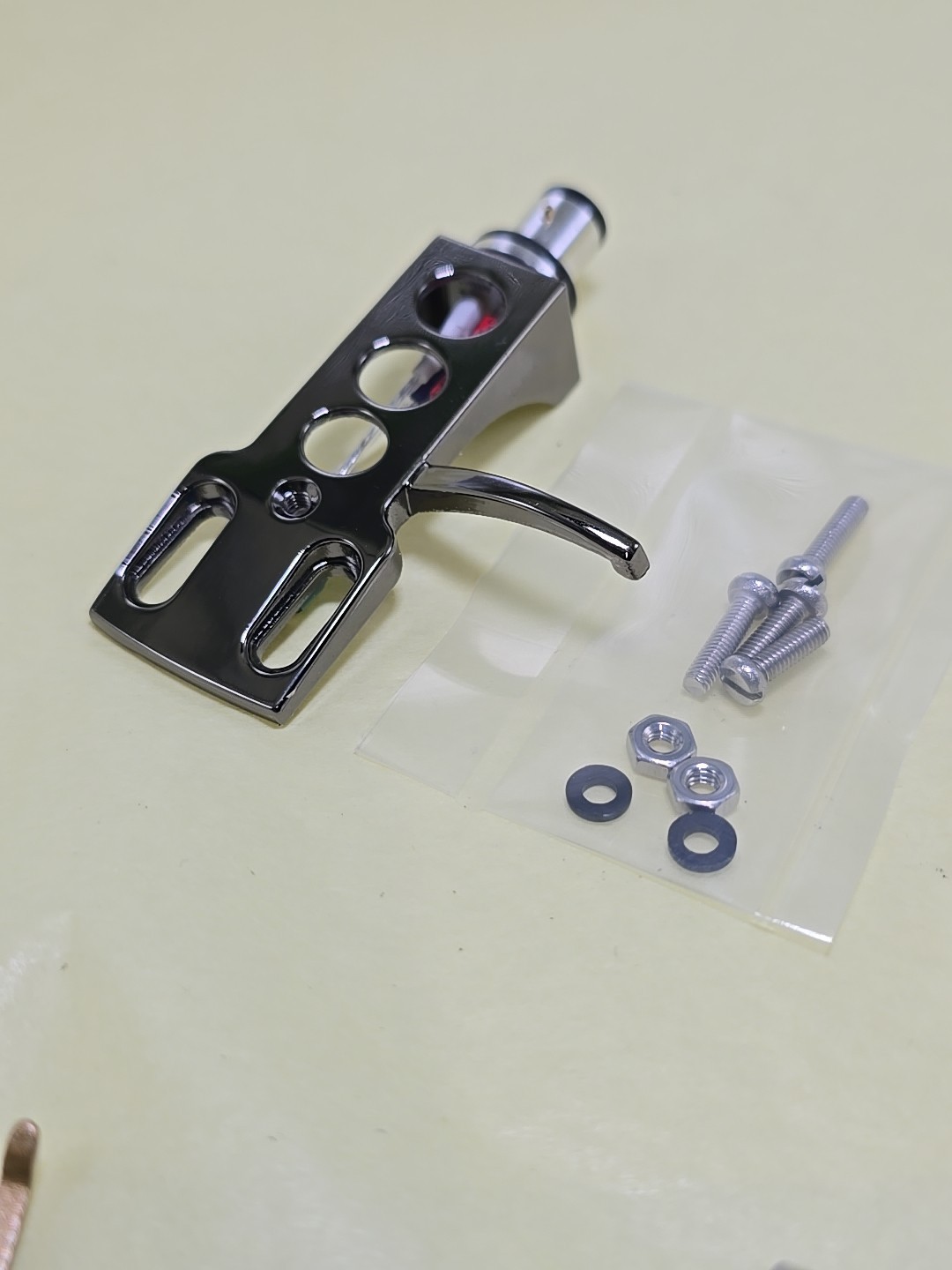 Silver  Chrome COLOR PHONO HEADSHELL WITH SILVER WIRES  FREE Shipping Best Price