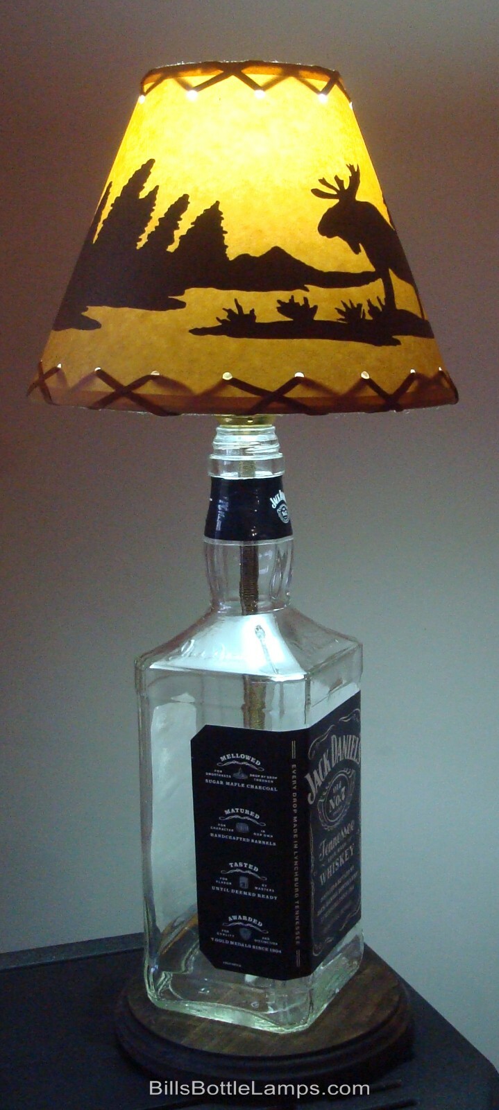 Rustic "Bulb Clip" MOOSE Scene Table Desk Light LAMP SHADE Cottage Cabin Decor