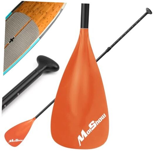 SUP Paddle - Adjustable 3 Pieces Stand Up Paddle Board Paddle A：Orange paddle