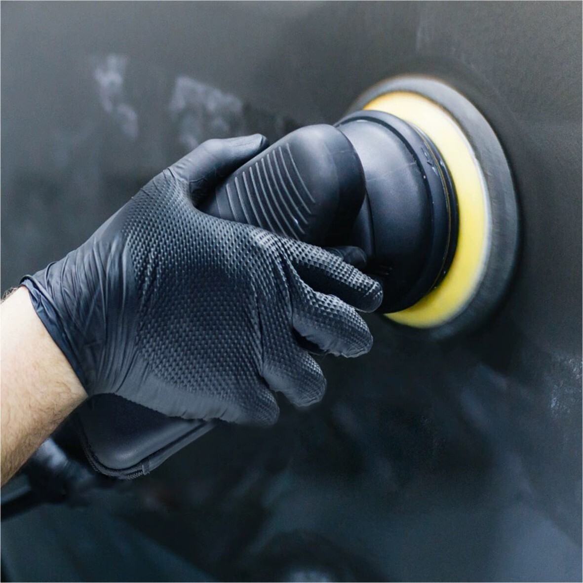 GP Craft Black Nitrile Gloves Diamond Grip 8Mil Disposable Latex Free 1000/Case