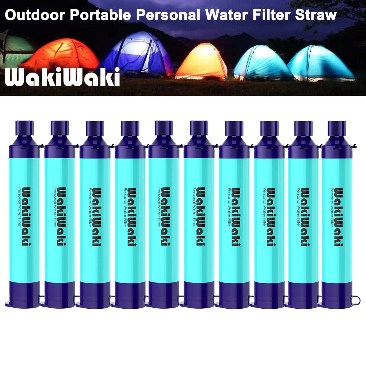 Personal Water Filter Straws Outdoor Emergency Portable Water Filtration 1-10Pcs