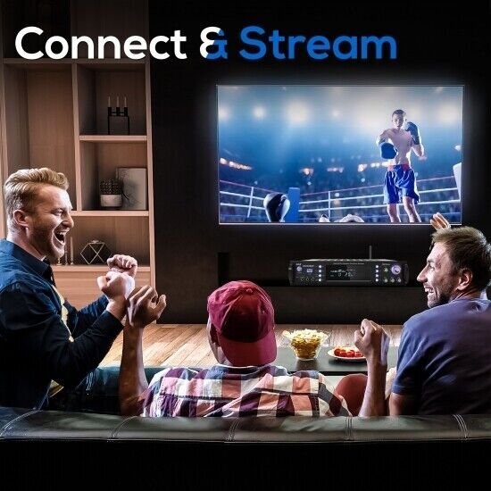 Pyle Hybrid Amplifier Receiver, 3000W / AUX,USB,RCA Inputs - Black P3301BAT