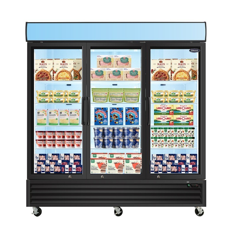 70 Cu.ft Commercial Glass Door Freezer Reach in Display Merchandiser Restaurant