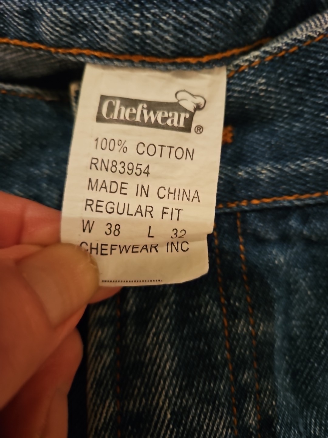 Chefwear Mens Jeans 38x32. Excellent Condition. Rare! See Pics!