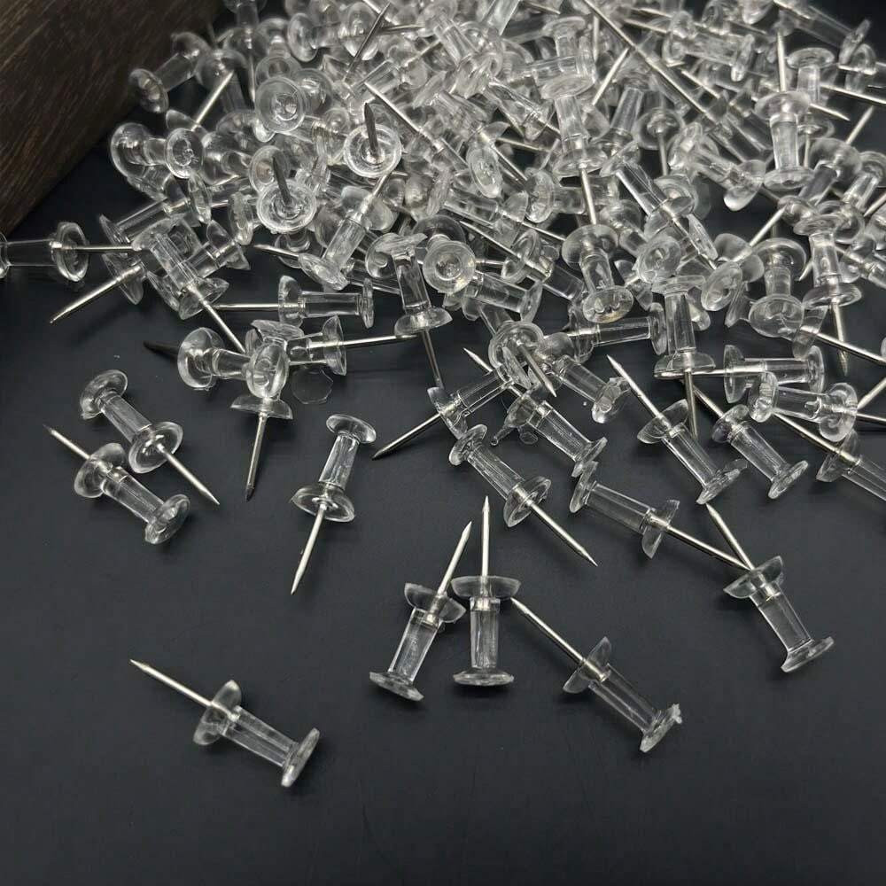50pcs Thumb Push Pins Tacks Steel Point Thumb Tacks for Cork Board School Office